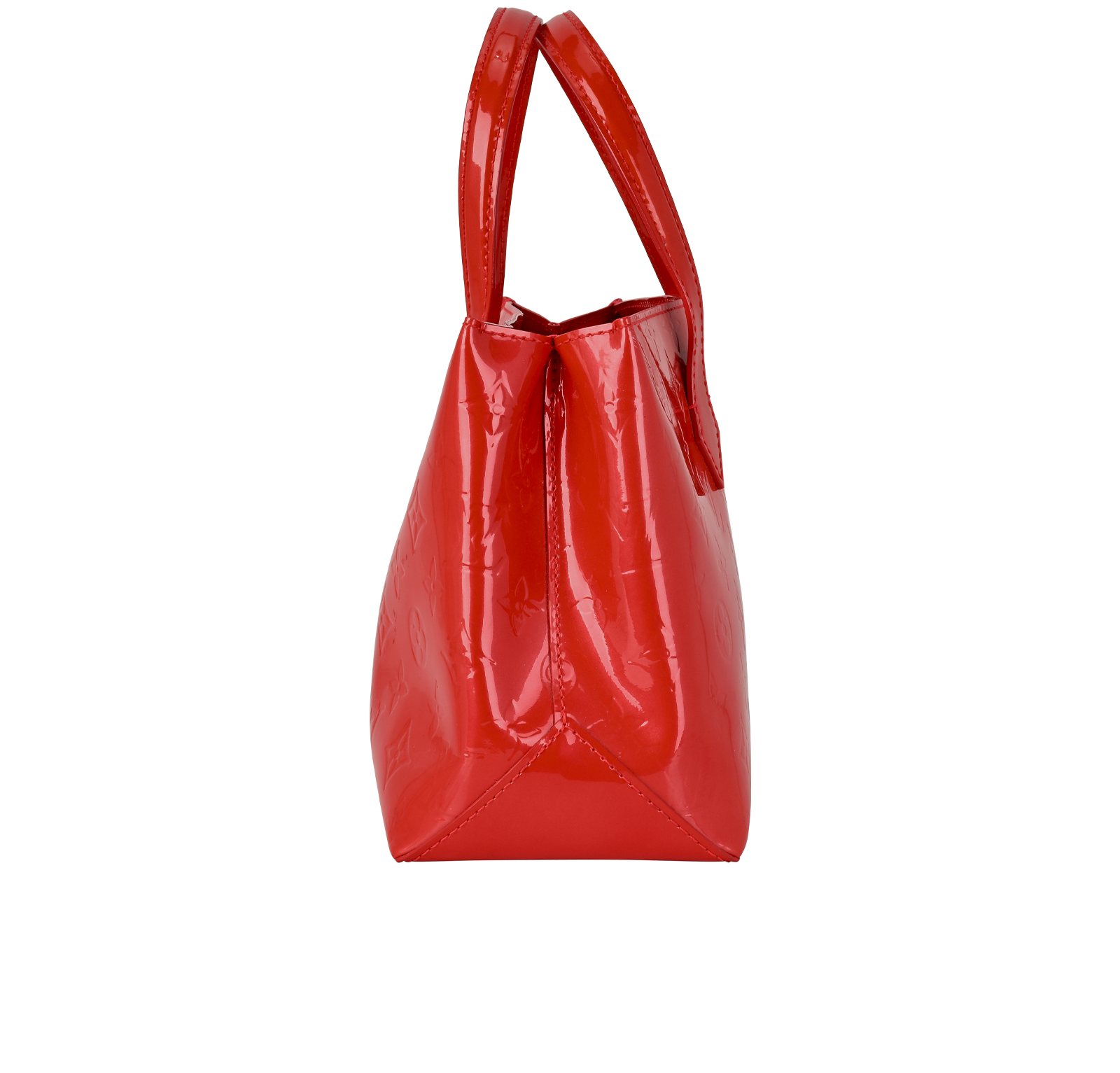 Wilshire Handbag, &pound;420, Handbags, Red, Patent Leather, Bottom view